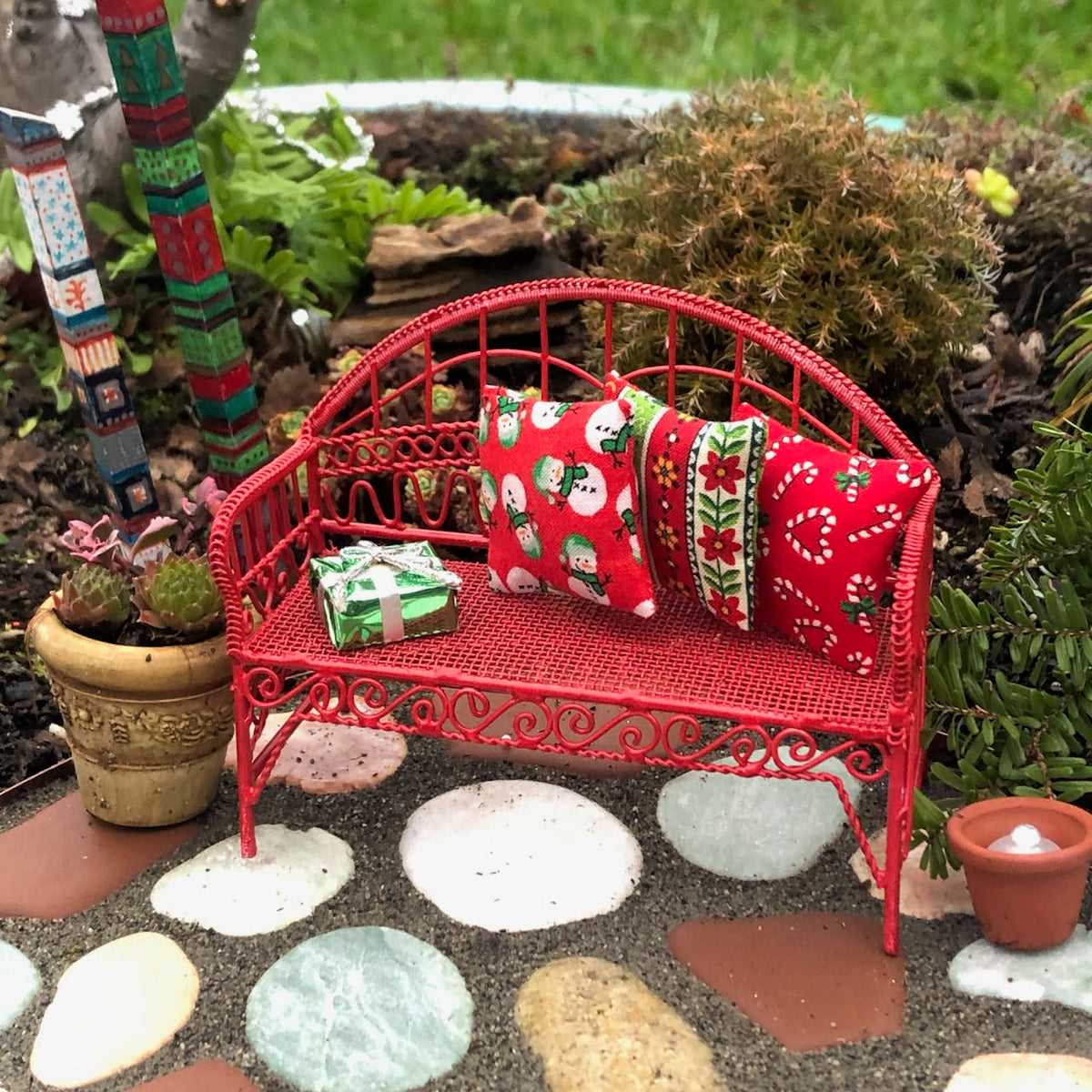 Mini Sunset Bench, Metal