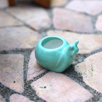 Miniature Snail Pot, Teal