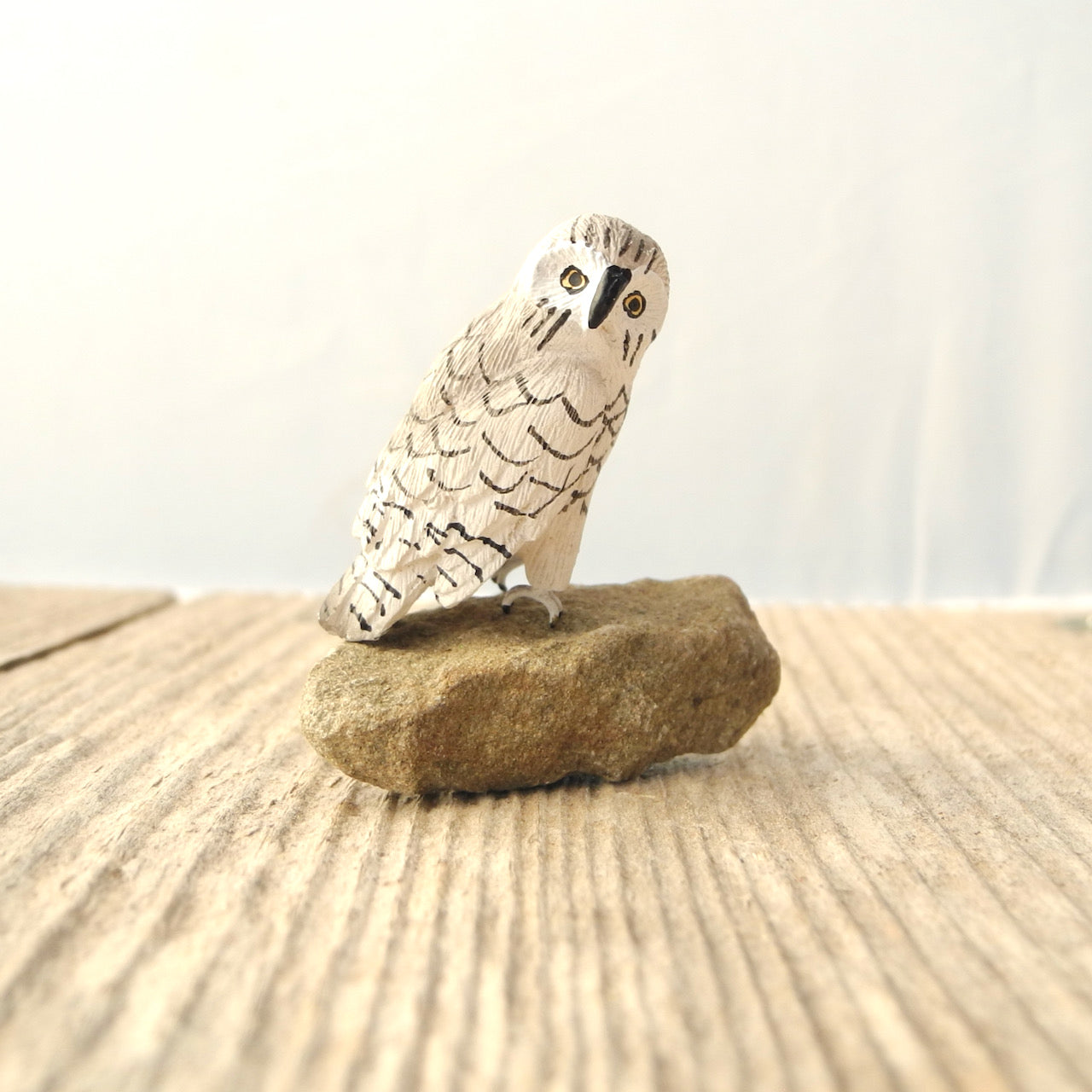 Miniature Garden Snowy Owl – Two Green Thumbs Miniature Garden Center