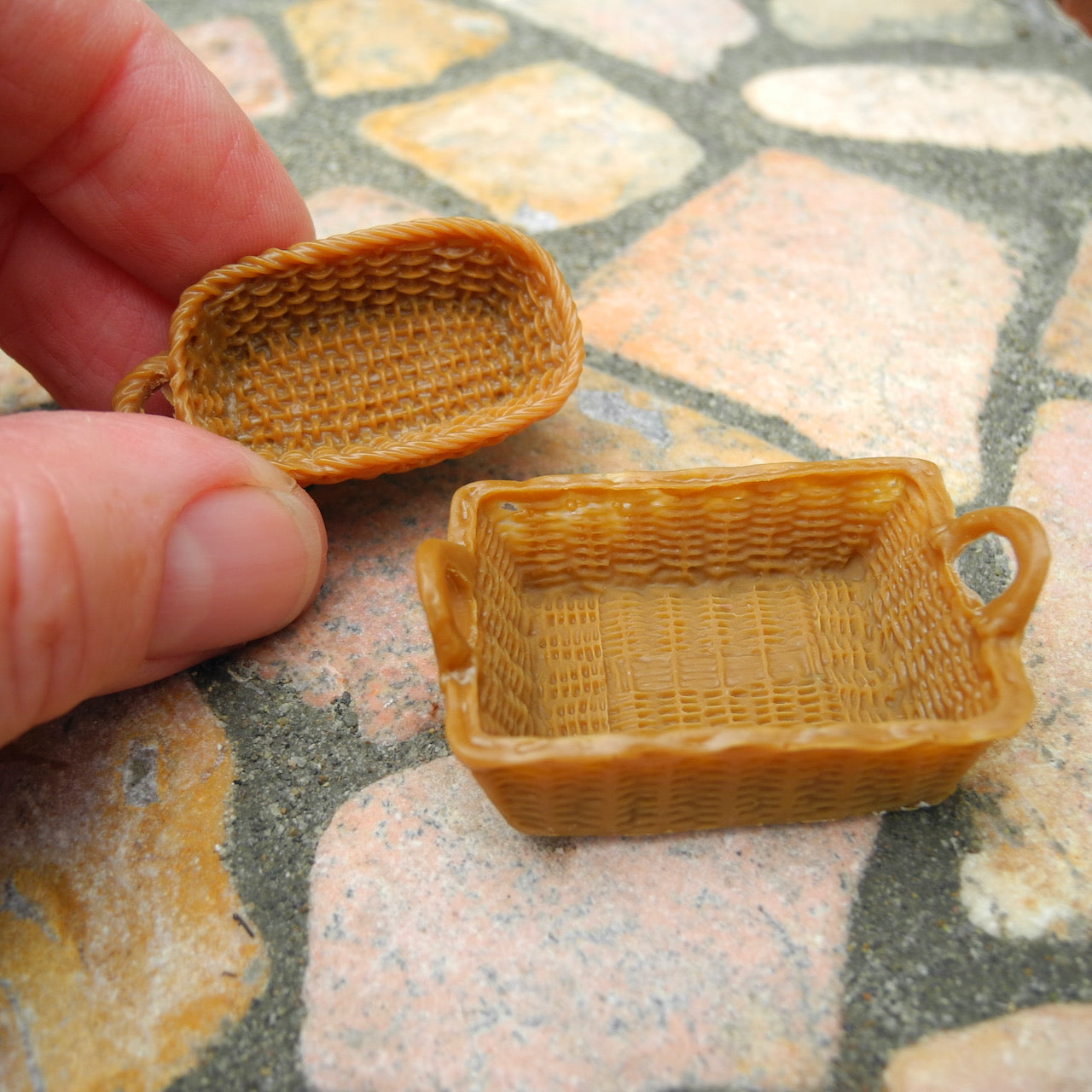 Wee Baskets, Set of 2, Golden Brown