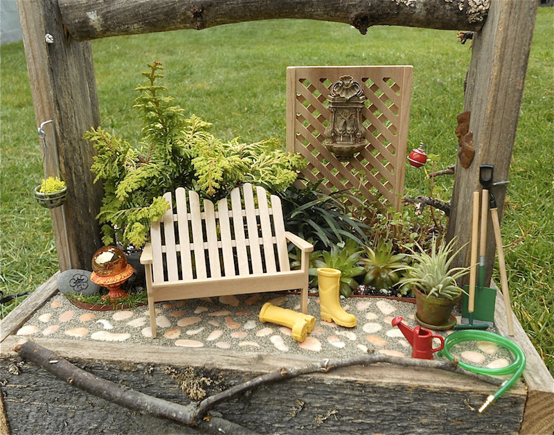 Miniature Garden in a Trug.