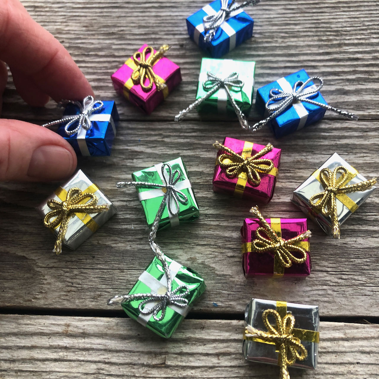 Miniature Christmas Presents, Set of 12