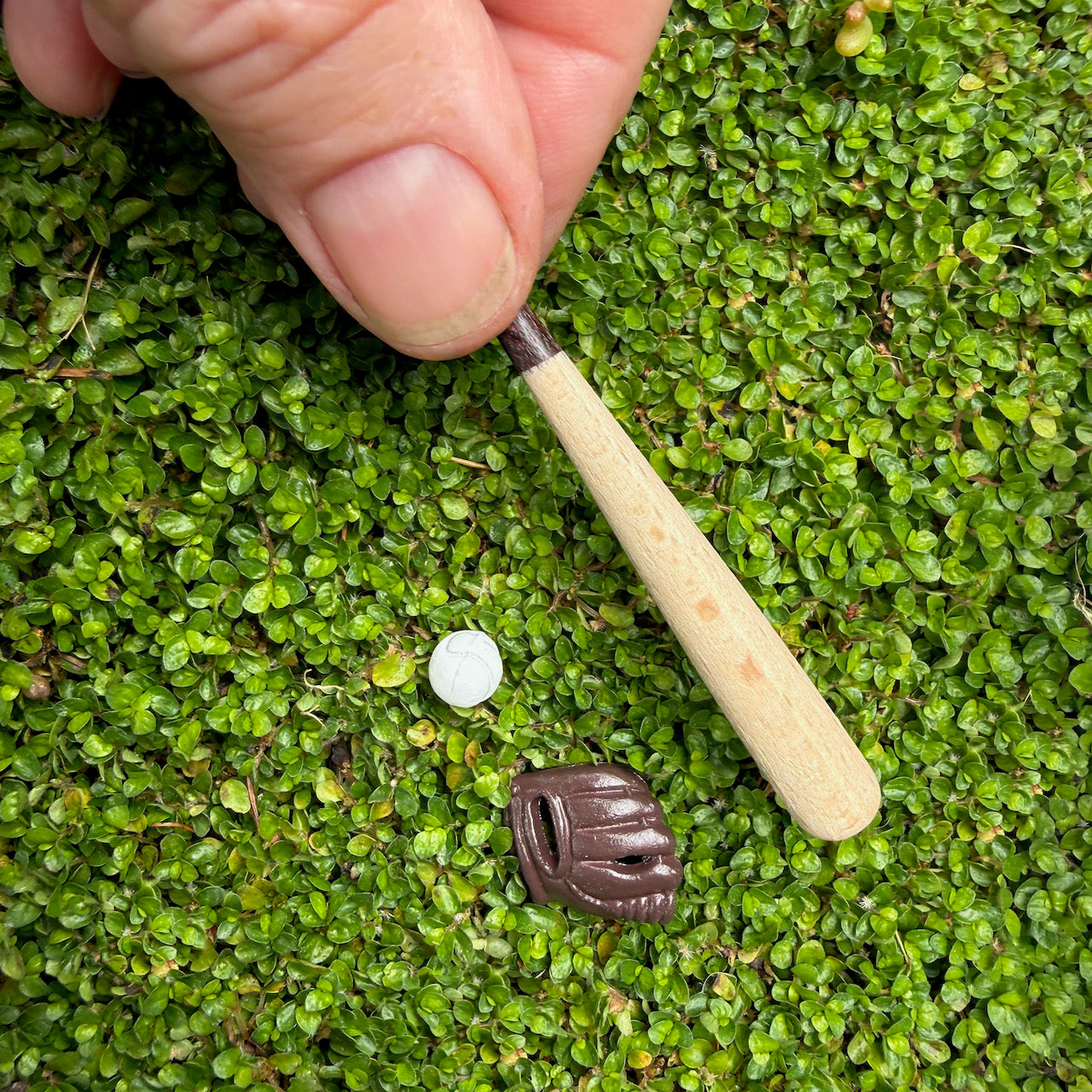 Miniature Baseball Set, Glove, Ball, Bat