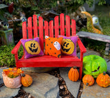 Mini Halloween Patio Cushions Set of 3 - Ghosts & Jack-o-Lanterns