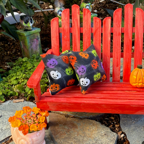Mini Halloween Cushions Set of 2 - Pumpkins!