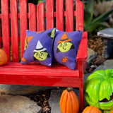 Mini Halloween Cushions Set of 2 - Witchy Witches