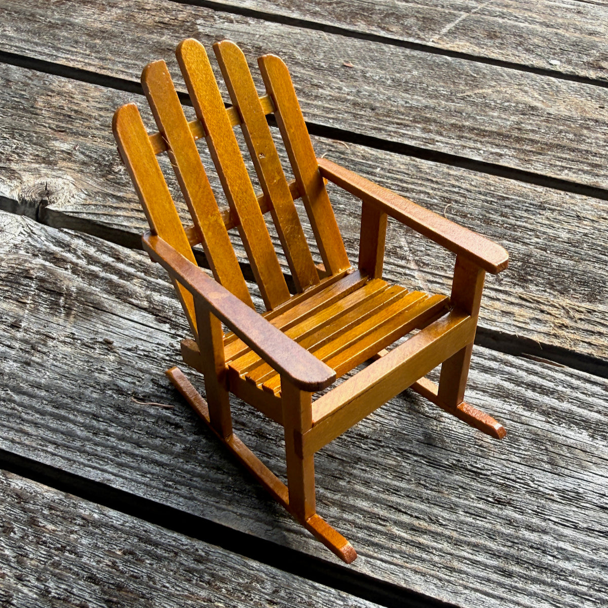 Mini Adirondack Garden Rocker, Walnut