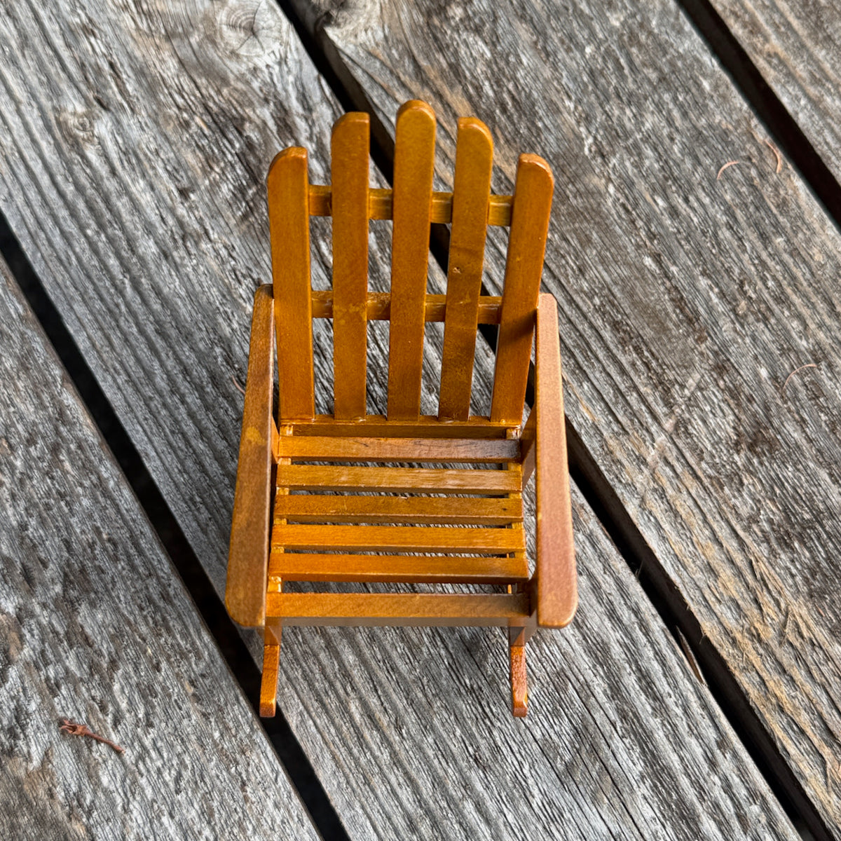 Mini Adirondack Garden Rocker, Walnut