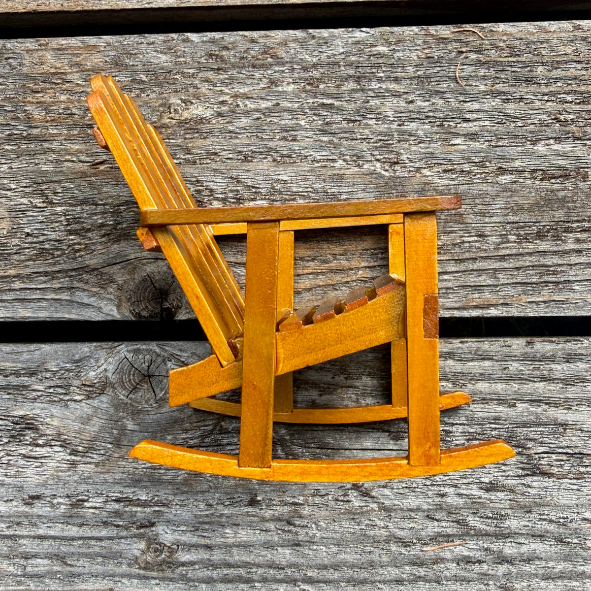 Mini Adirondack Garden Rocker, Walnut