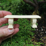 Miniature Garden Ivory Stone Bench