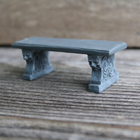 Miniature Garden Faux Stone Bench, Staked
