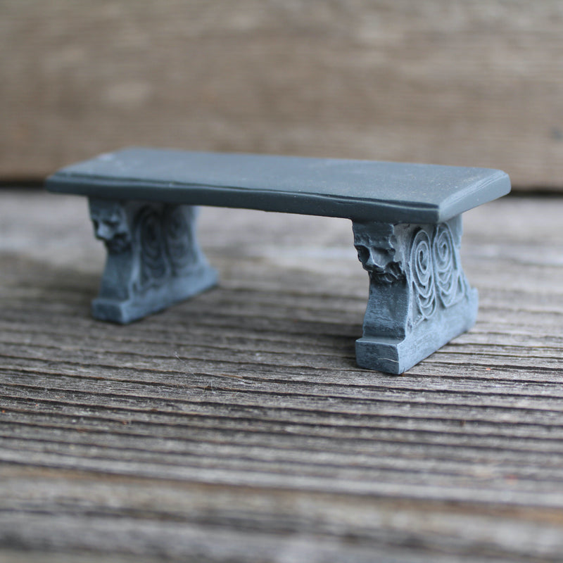 Miniature Garden Faux Stone Bench, Staked