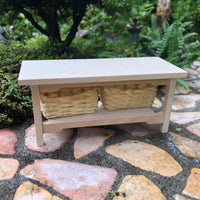 Garden Table with Storage Baskets