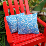 Mini Patio Cushions Set of 2 - Blue Floral