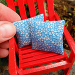 Mini Patio Cushions Set of 2 - Blue Floral