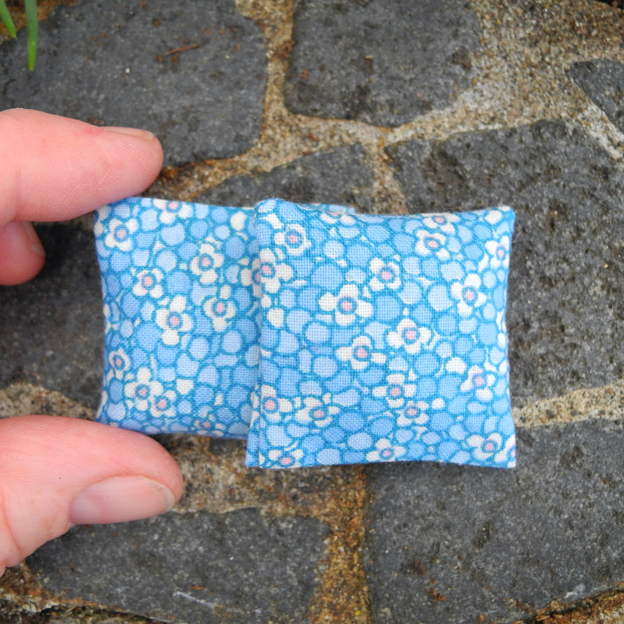 Mini Patio Cushions Set of 2 - Blue Floral