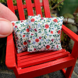 Mini Patio Cushions Set of 2 - Danish Rose