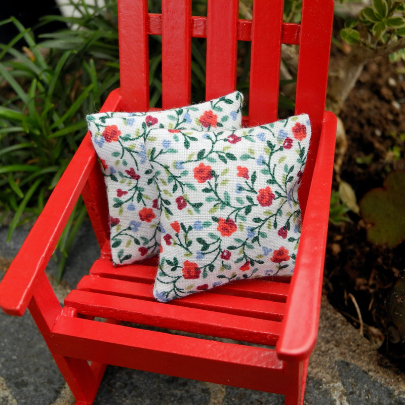 Mini Patio Cushions Set of 2 - Chintz Rose