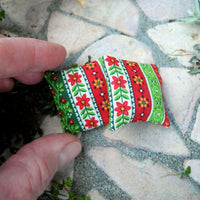 Mini Christmas Patio Cushions Set of 2 - Holiday Stripes