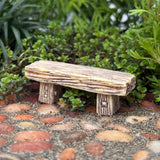 Tiny Wood Garden Bench, Staked - Blonde
