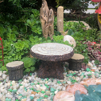 Miniature Stump Table and Chairs