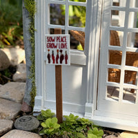 Miniature Garden Sign: Sow Peace, Grow Love