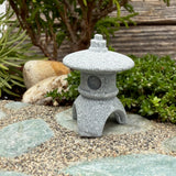 Mini Stone Lantern, Flat Top, Staked