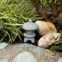 Mini Stone Lantern, Round Dome, Staked