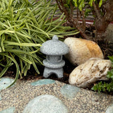 Mini Stone Lantern, Round Dome, Staked