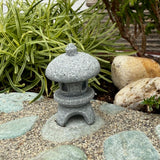 Mini Stone Lantern, Round Dome, Staked