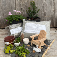 Complete Miniature Garden Kit with Plum Pine Shipping Included!