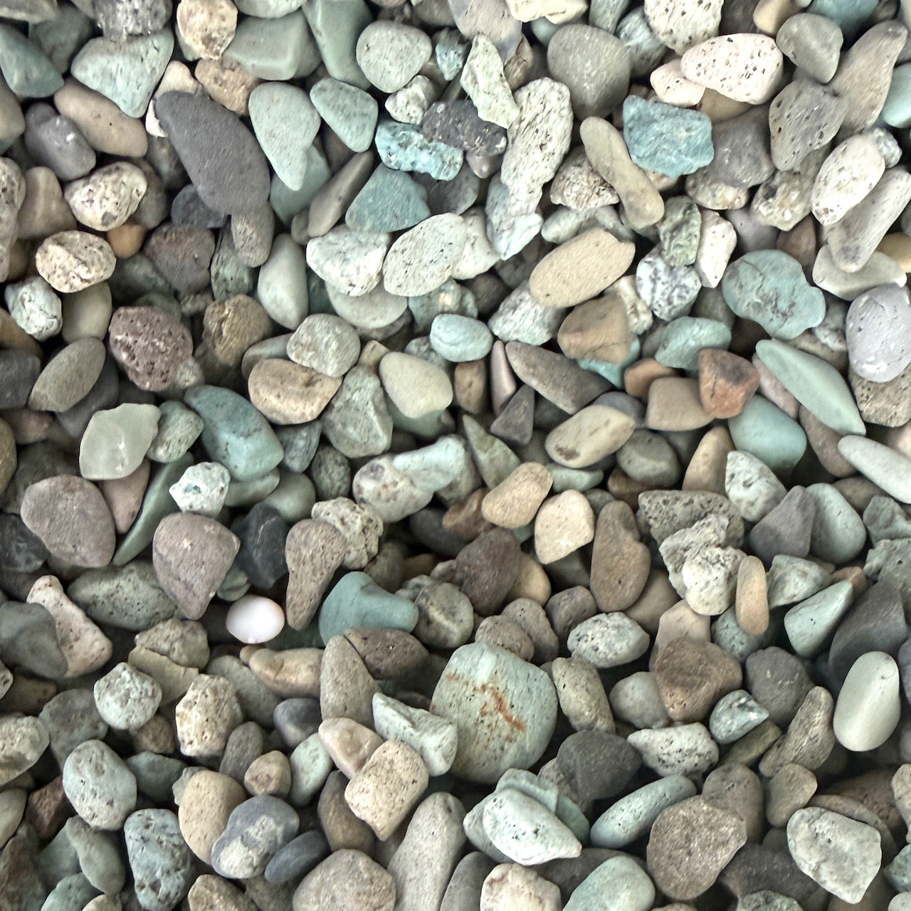 Mini Garden Pebbles, Small Sea Green, Tumbled Stone