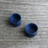 Mini Round Blue Pots Set of 2