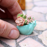Miniature Snail Pot, Teal