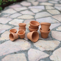 Terra Cotta Pots, Set of 10