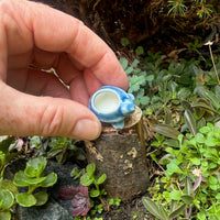 Miniature Turtle Pot - Blue
