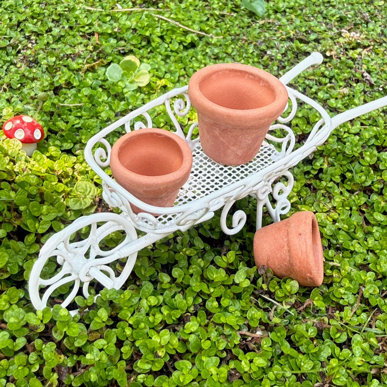 Mini Wheelbarrow & 3-Pot Set