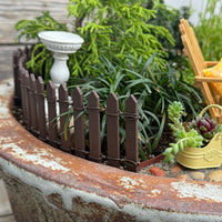 Brown Wood Fence, 18" with Stakes