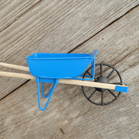 Blue Metal Wheelbarrow