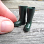 Miniature Green Garden Boots