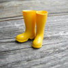 Miniature Yellow Garden Boots