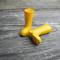 Miniature Yellow Garden Boots