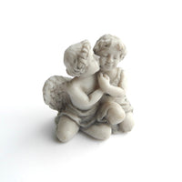 Cherub Angel with Girl Statue, Staked