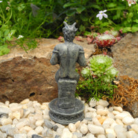 Miniature Garden Faun, Gray