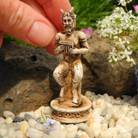 Miniature Garden Faun, Ivory