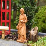 St. Joseph Statue, Faux Wood, Staked