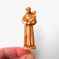 St Anthony with Child Statue, Faux Wood, Staked
