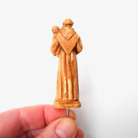 St Anthony with Child Statue, Faux Wood, Staked