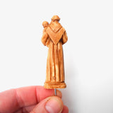 St Anthony with Child Statue, Faux Wood, Staked