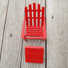 Adirondack Garden Chair with Footrest, Red